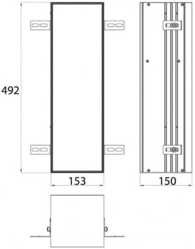 EMCO Asis Plus Unterputz-WC Modul mit Toilettenpapierhalter, Badezimmerschrank für unsichtbaren Stau