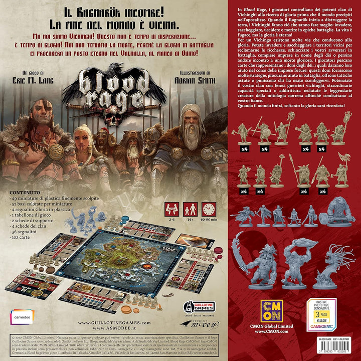 Asmodee 8730 Viking Blood Rage, Single, Mehrfarbig Blood Rage Single, Blood Rage Single