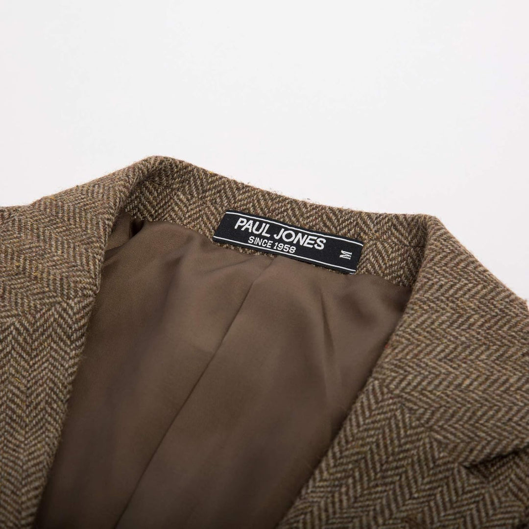 PJ PAUL JONES Sakko Herren Harris Tweed British Blazer 2 Knöpfe Vintage Anzugsjacke Business Jackett