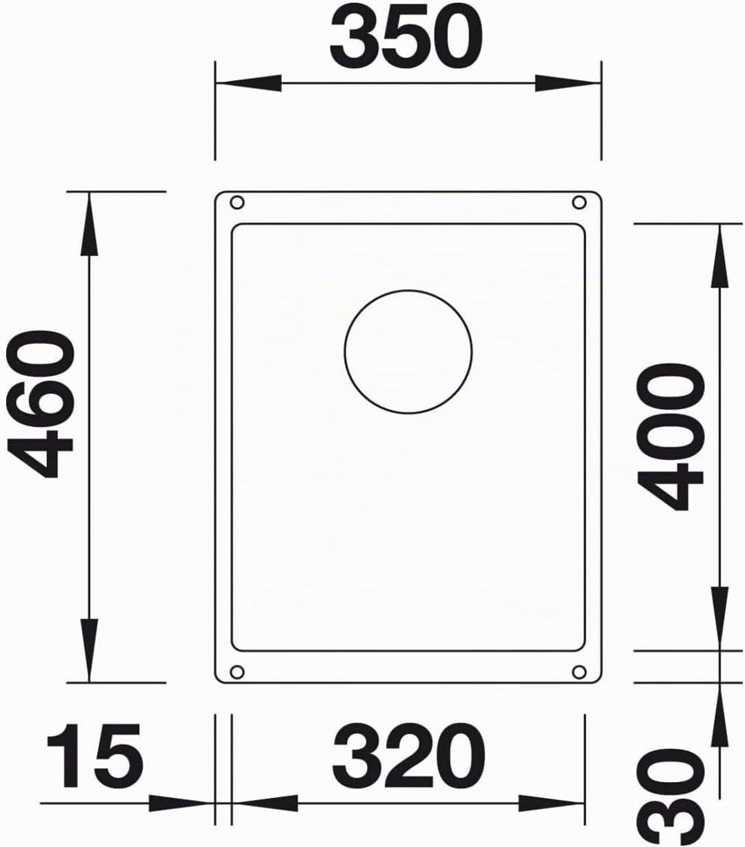 BLANCO SUBLINE 320-U | SILGRANIT weiss | Einbauart: Unterbau | ohne Ablauffernbedienung | 40er Unter