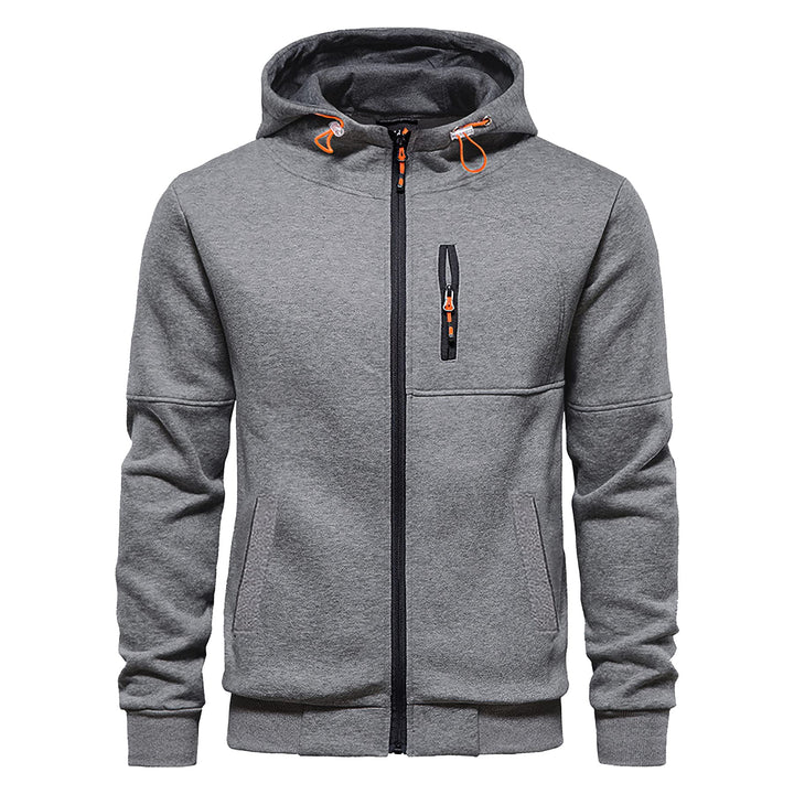 CTU Herren Hoodies Zip Up Langarm Fleece Sweatshirts Hoodies für Männer S-3XL, M Hellgrau