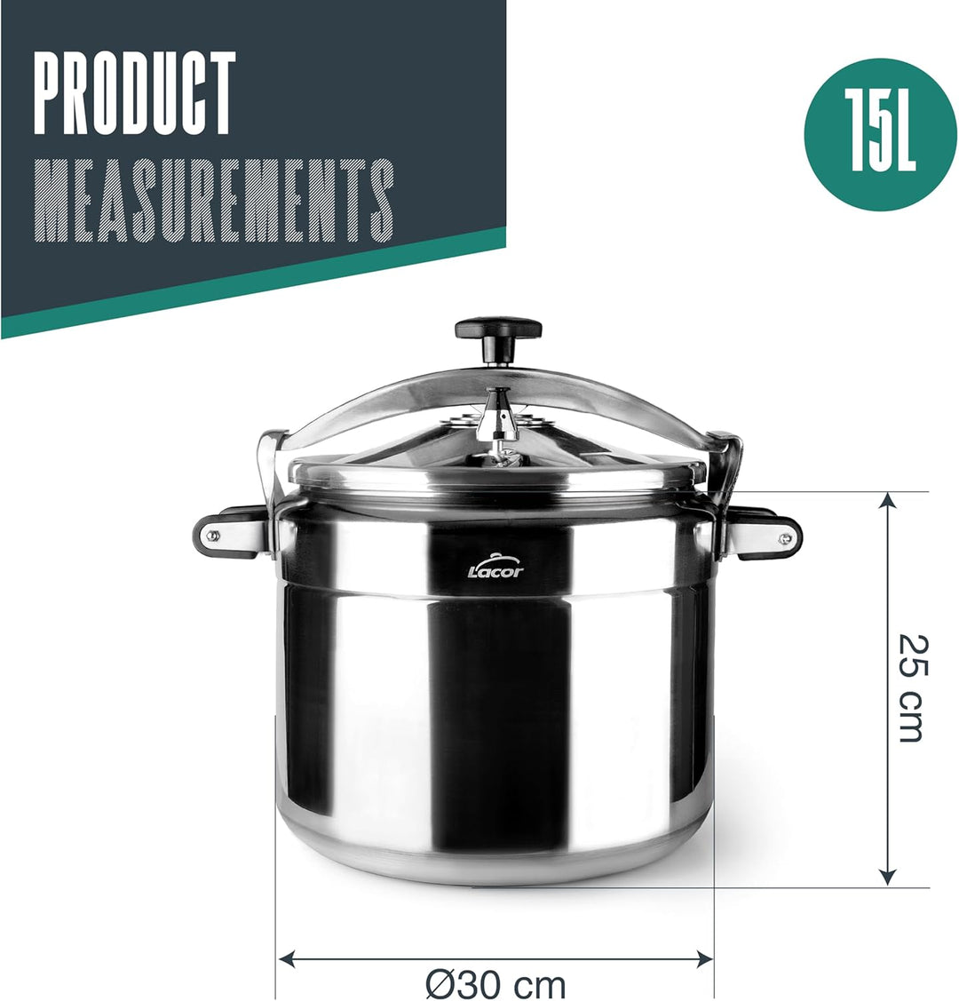 Lacor 20515, Schnellkochtöpfe, Töpfe, Kochen, Grau