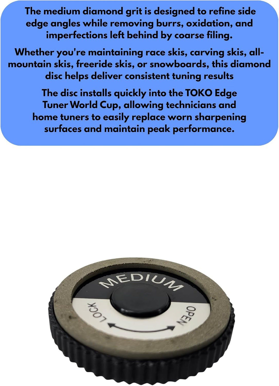 Toko Diamond Disc Schleifscheibe für Edge Tuner Worldcup, Farbe:Medium, Medium
