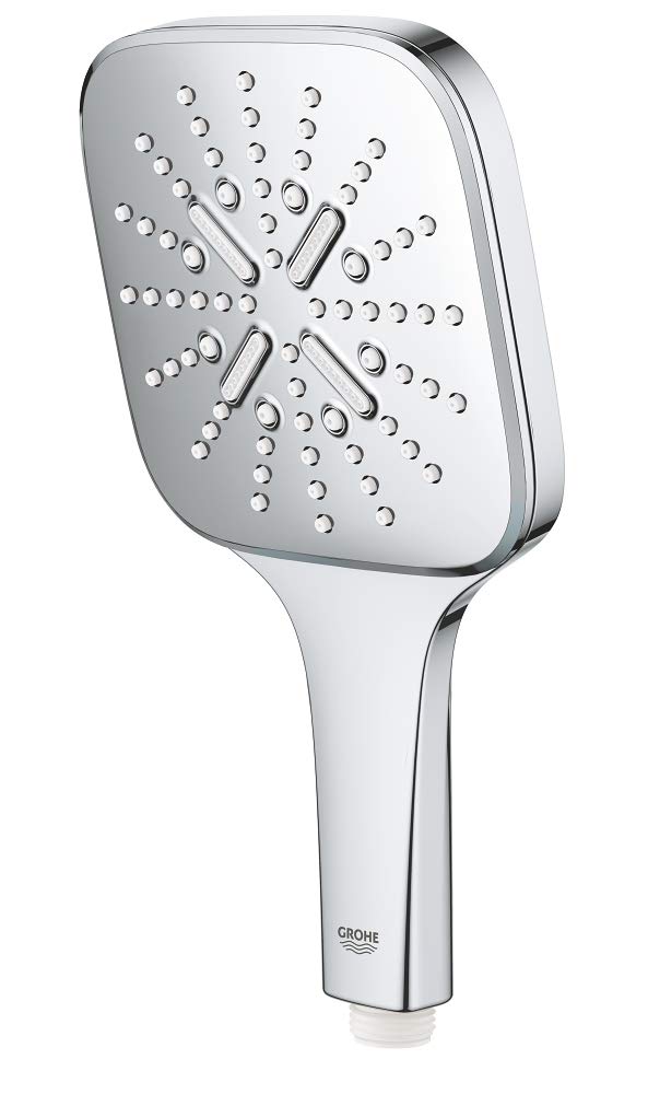 GROHE Rainshower SmartActive 130 Cube - Handbrause (wassersparend, 3 Strahlarten, Universal Befestig
