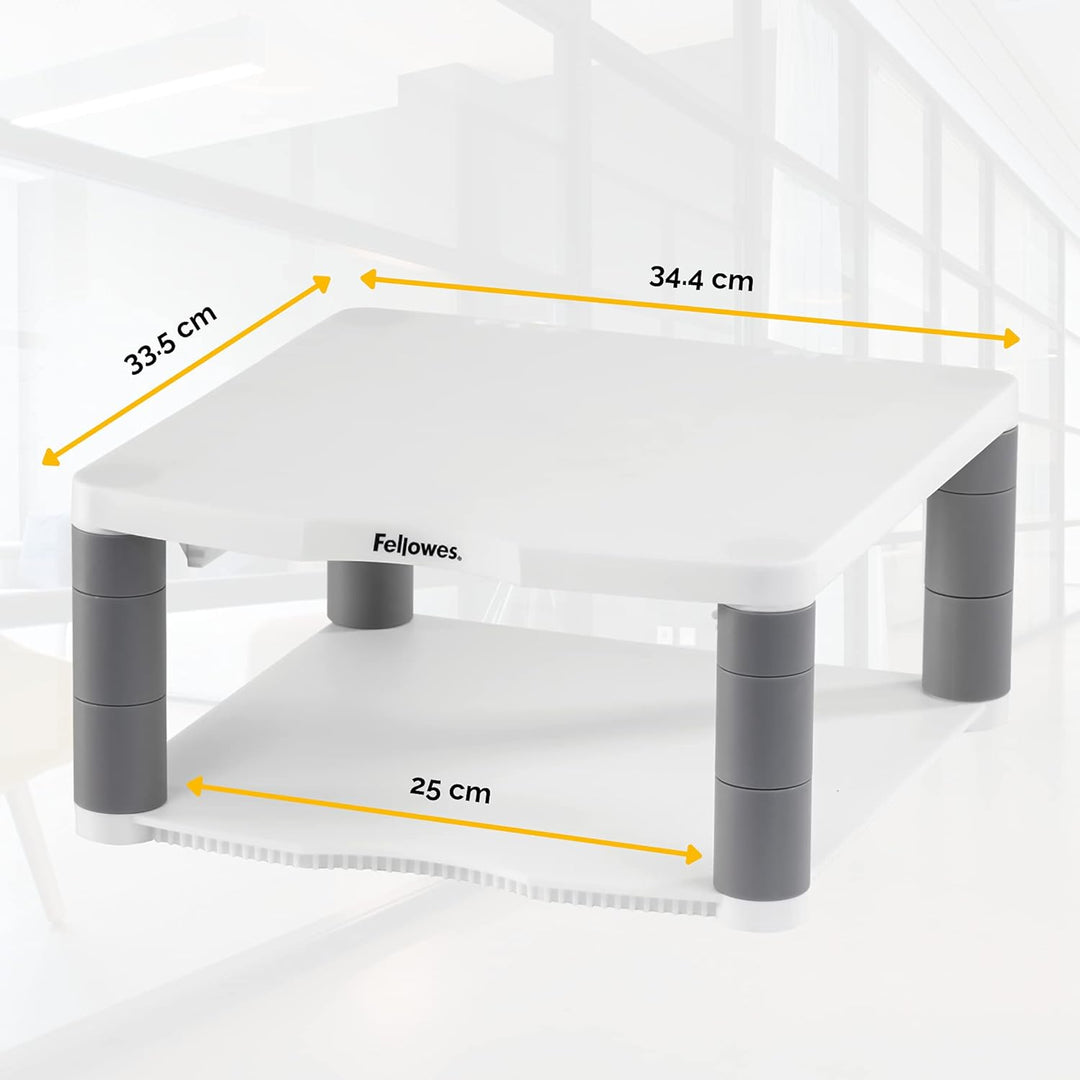 Fellowes Monitorständer Premium, höhenverstellbar in 5 Stufen, ergonomisch, sehr stabil für Monitore