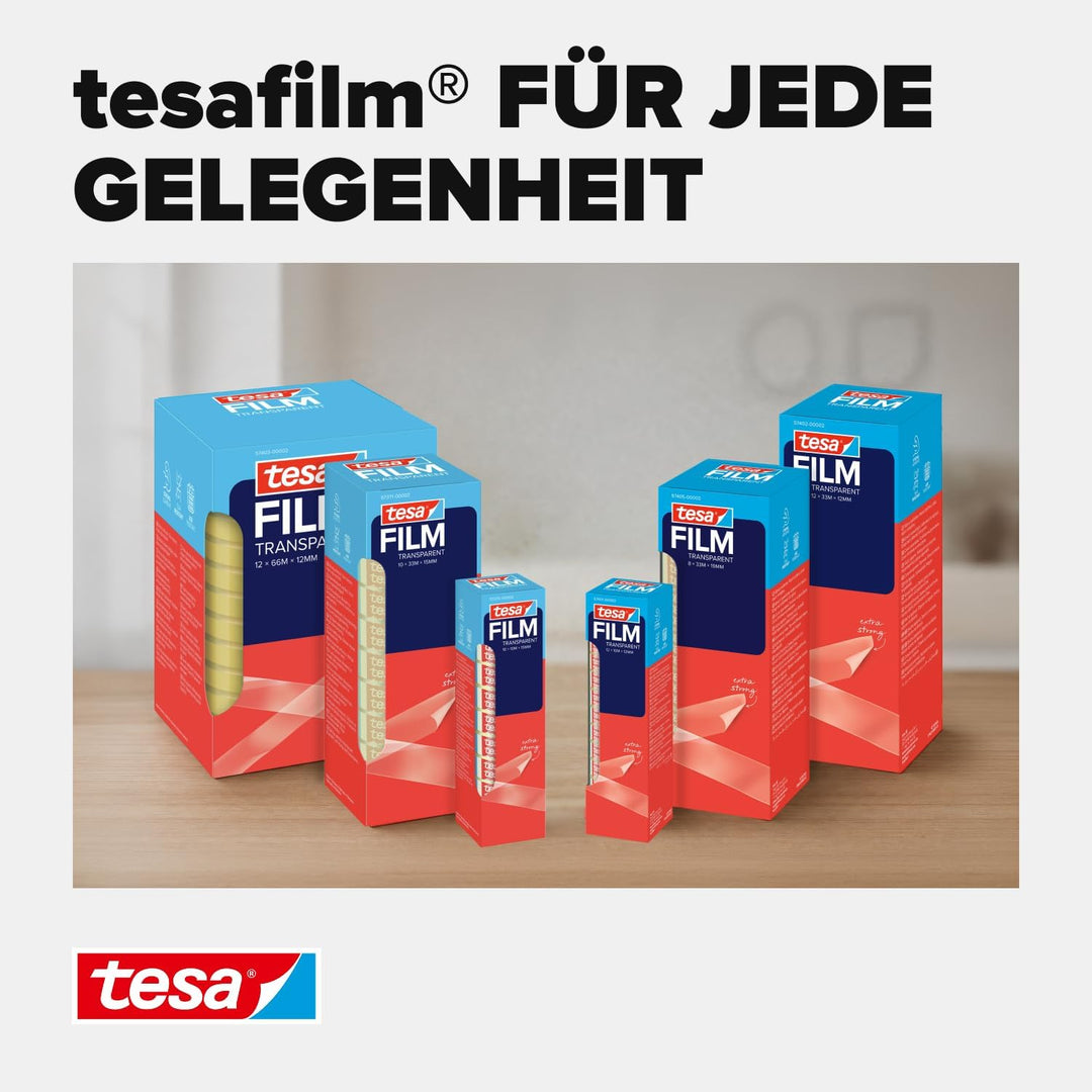 tesafilm transparent - Transparentes Klebeband mit starker Haftung - alterungsbeständig und reissfes