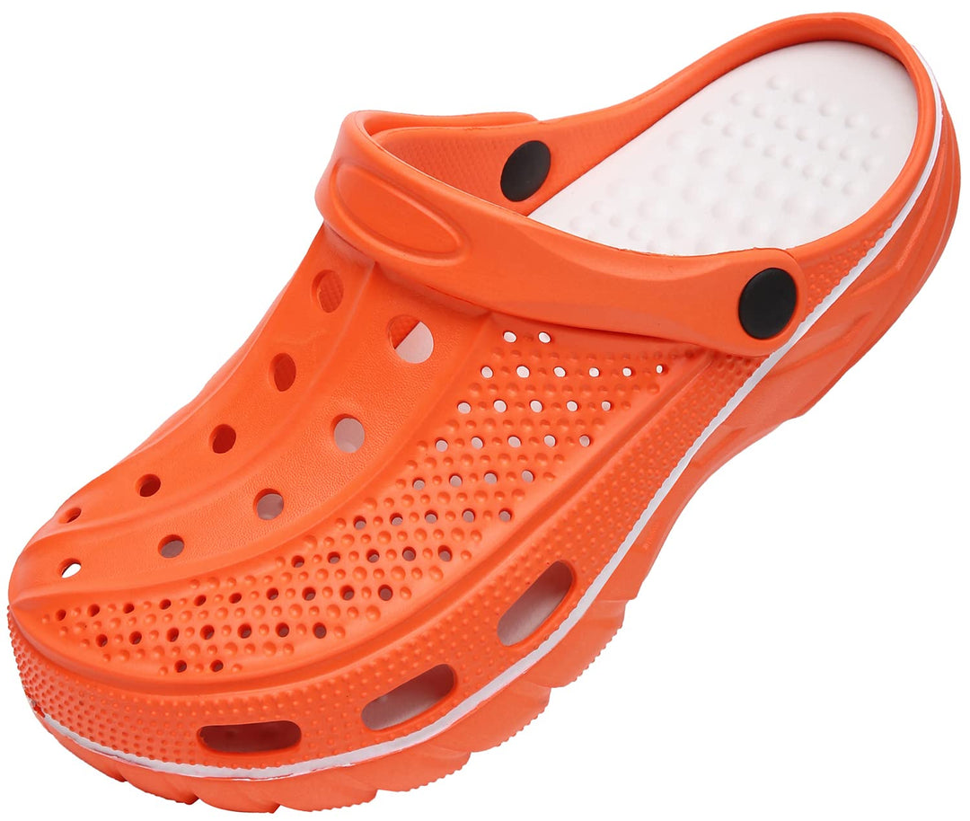 Unisex Clogs Pantoletten Sommer Hausschuhe Strand Sandalen Gartenschuhe mit Fussbett aus Weichem 36/