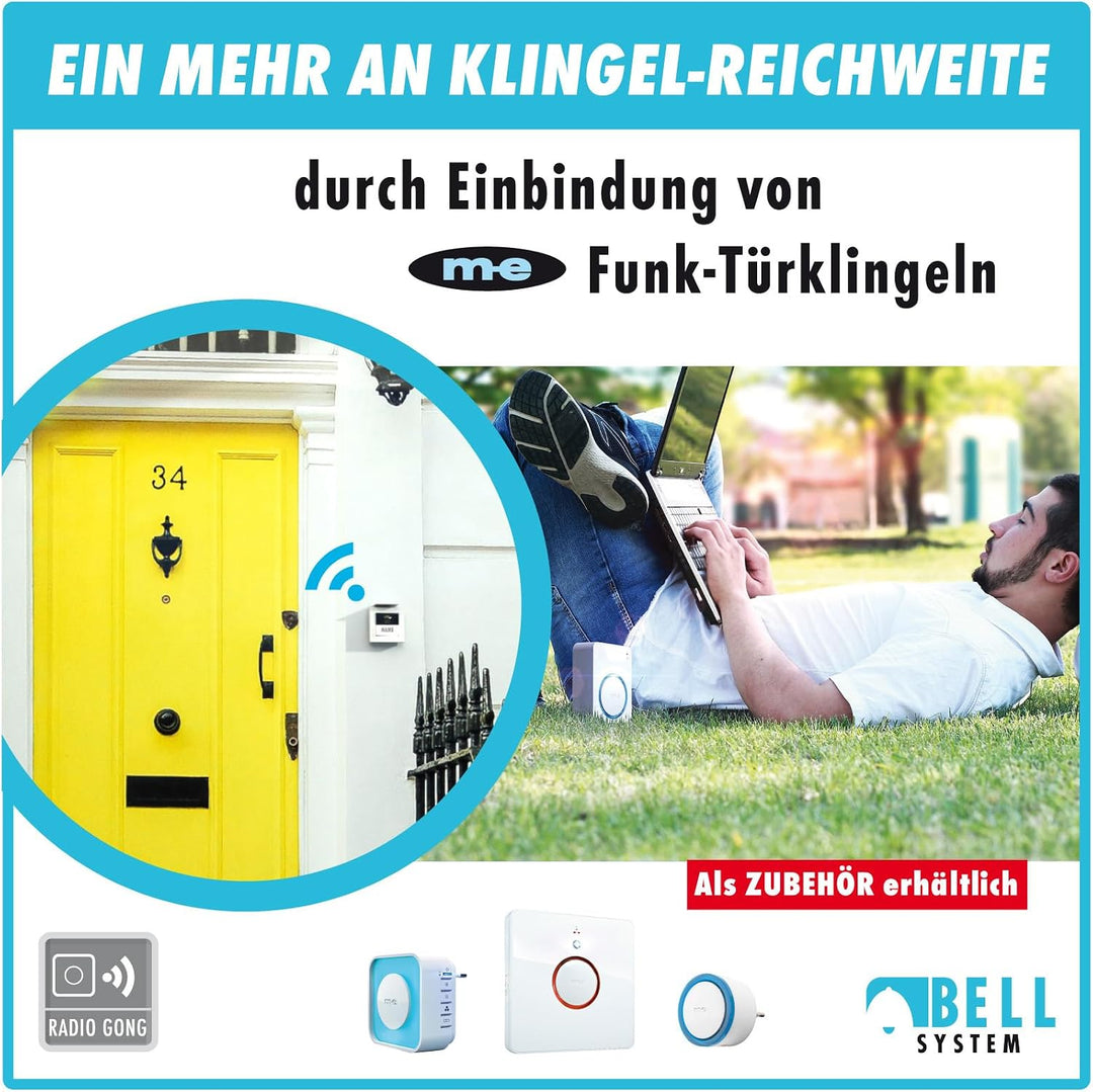 m-e Video-Türsprechanlage RFID silber/weiss | Aluminium Aussenstation für 2-Familienhaus | 7“ Design