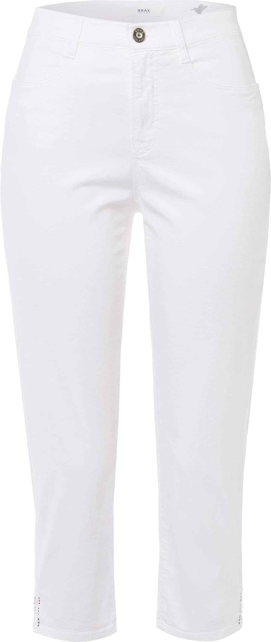 BRAX Damen Style Mary Capri Sommercapri Freizeithose 36 Weiss, 36 Weiß