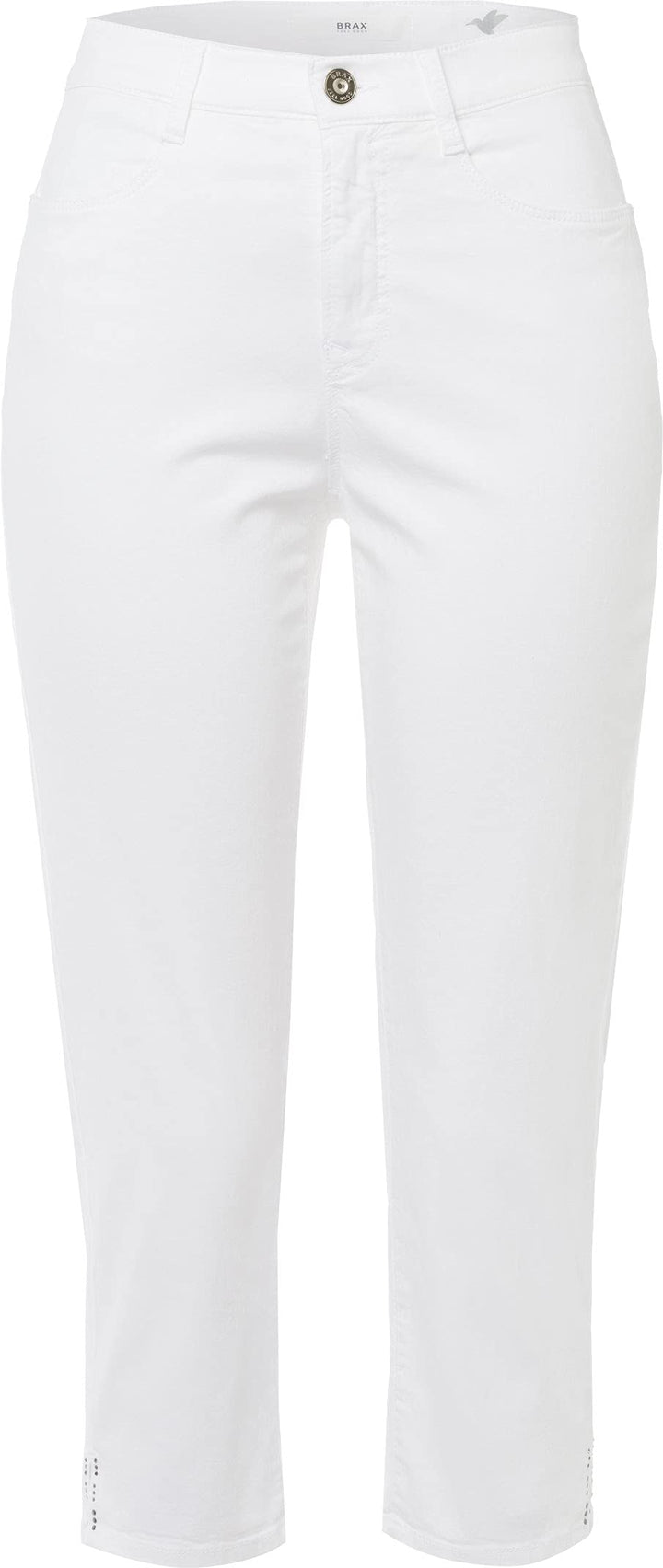 BRAX Damen Style Mary Capri Sommercapri Freizeithose 36 Weiss, 36 Weiß