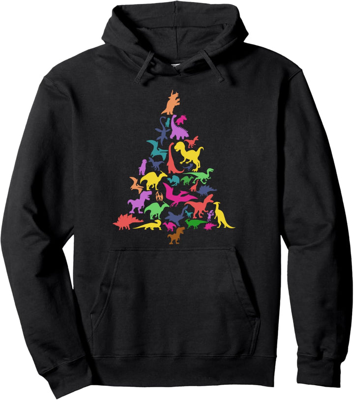 Niedlicher T-Rex Dinosaurier Weihnachtsbaum Paläontologe Kostüm Pullover Hoodie