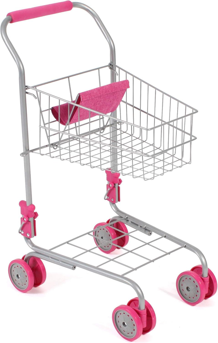 Bayer Chic 2000 760-20 Einkaufswagen für Kinder, Supermarktwagen, Kaufladen-Zubehör, 3 - 7 Jahre, pi