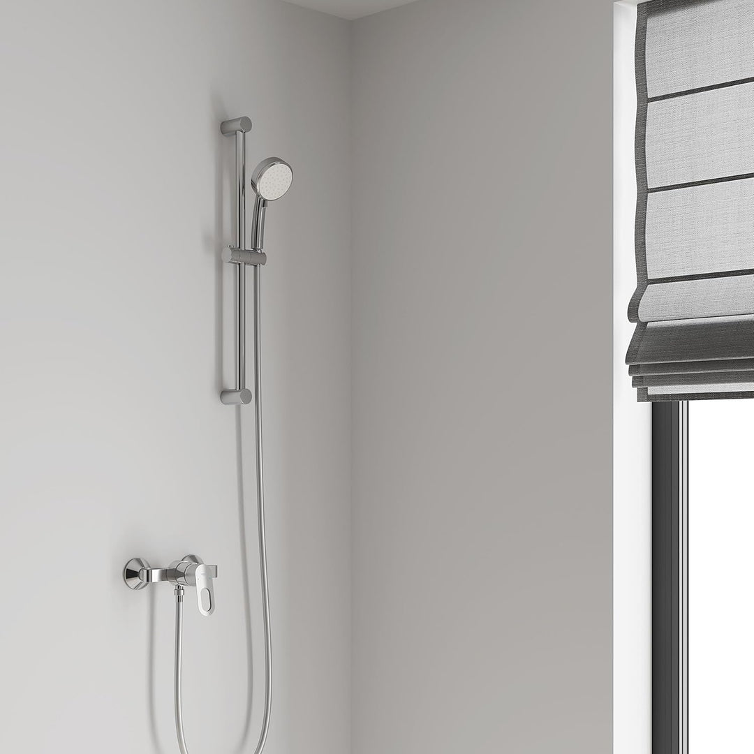 GROHE BauLoop - Einhand-Brausebatterie (langlebige Oberfläche, Wandmontage, S-Anschlüsse), chrom, 23