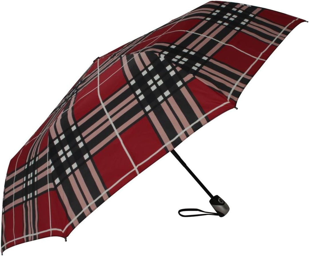 happy rain Selection Regenschirm Taschenschirm Easymatic Ultra Light Checks Red
