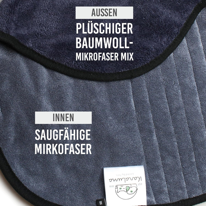 KaraLuna Bademantel Hund 2-lagige Premium Qualität I Hundebademantel für grosse Hunde mittelgrosse H