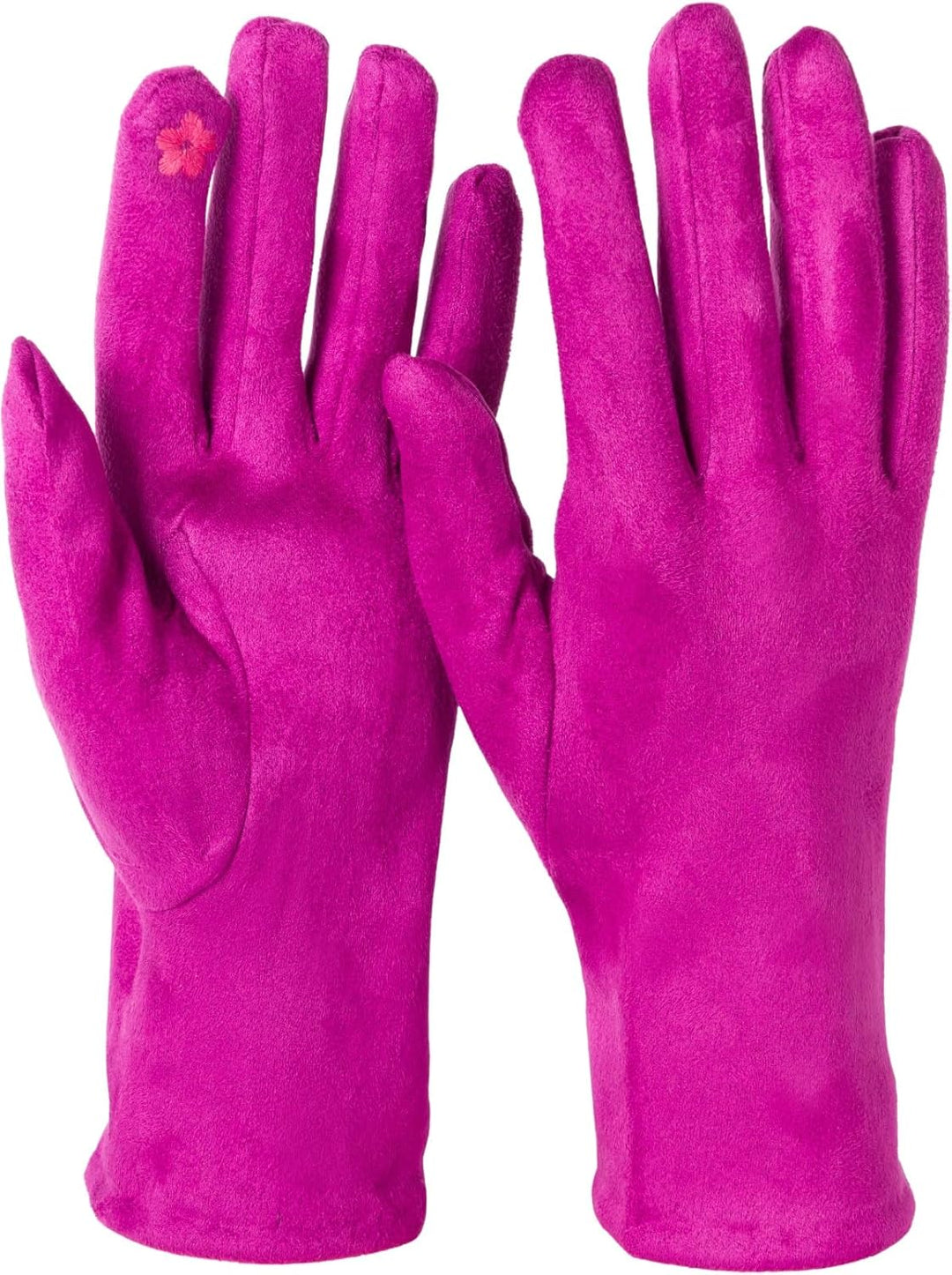 styleBREAKER Damen Touchscreen Stoff Handschuhe mit abnehmbaren Strick Stulpen, warme Fingerhandschu