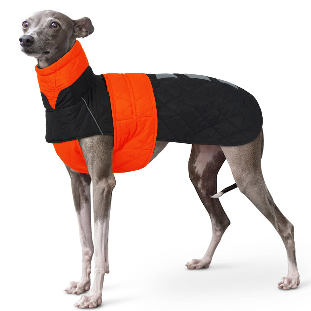 Whippet Wintermantel Wasserdicht, Lurcher Winterjacken Fleece Hundemantel Lurcher Pullover Windhunde