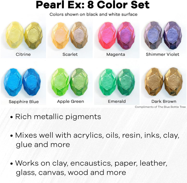 Pearl Ex Pigment Chromatic 8 Color Set by Jacquard