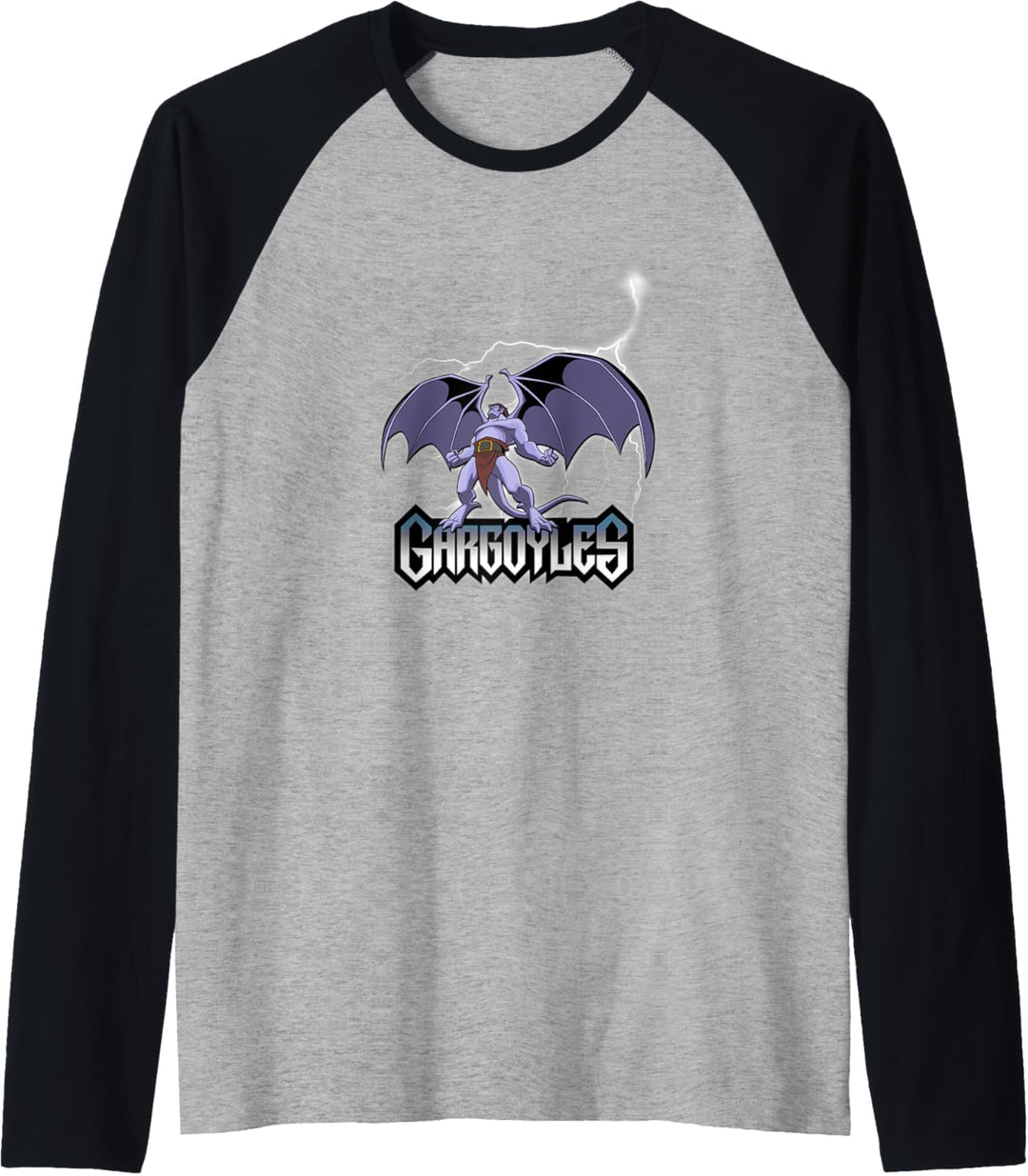 Disney Gargoyles Goliath Epically Rising Under The Thunder Raglan