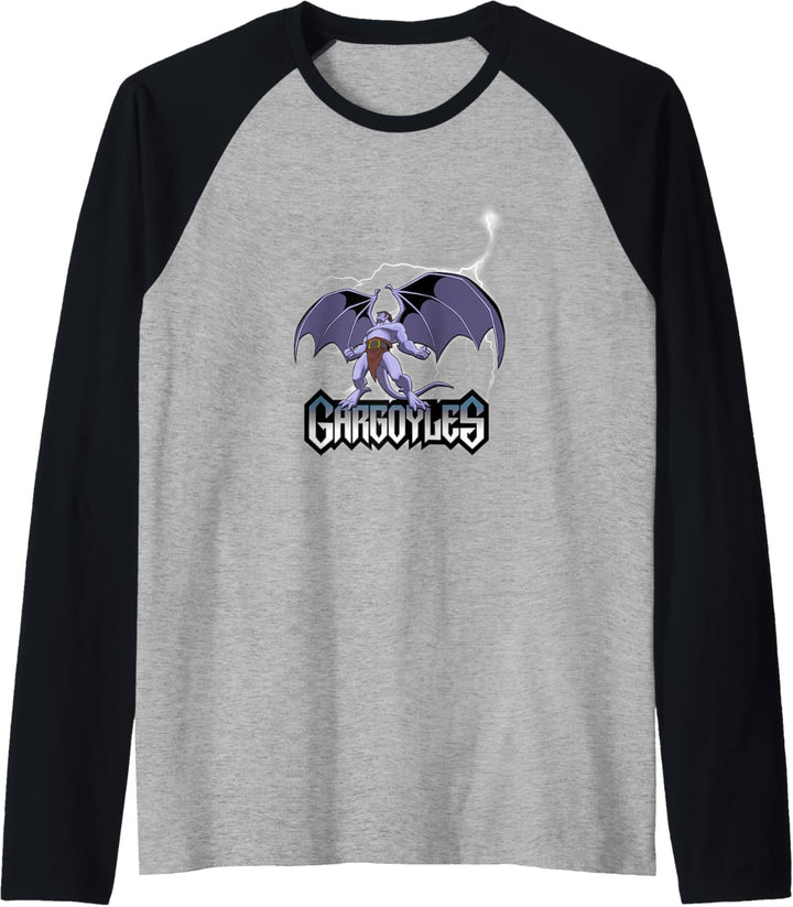 Disney Gargoyles Goliath Epically Rising Under The Thunder Raglan