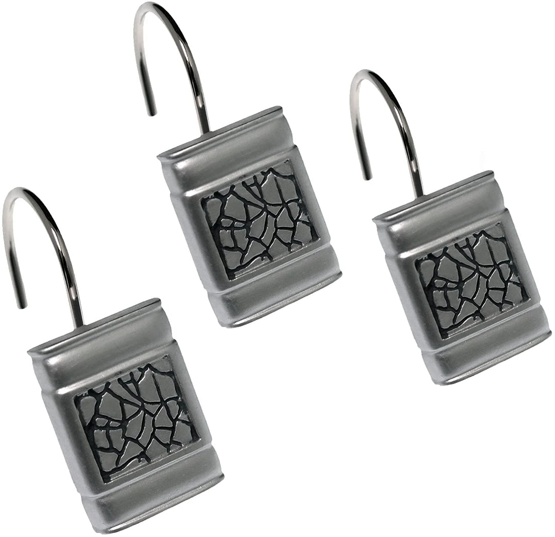 Popular Bath 233810 Sinatra Collection Duschvorhanghaken, Silber Silber Haken für Duschvorhang, Silb