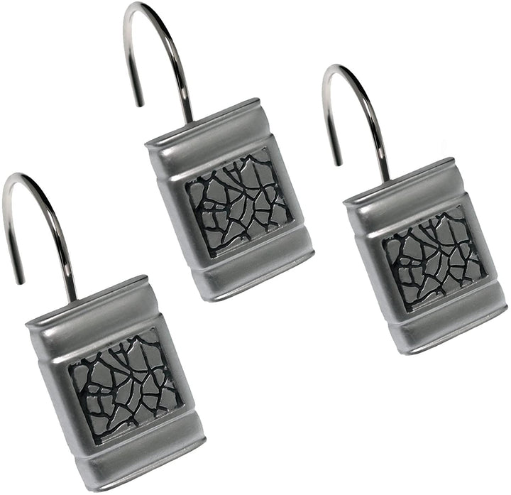 Popular Bath 233810 Sinatra Collection Duschvorhanghaken, Silber Silber Haken für Duschvorhang, Silb