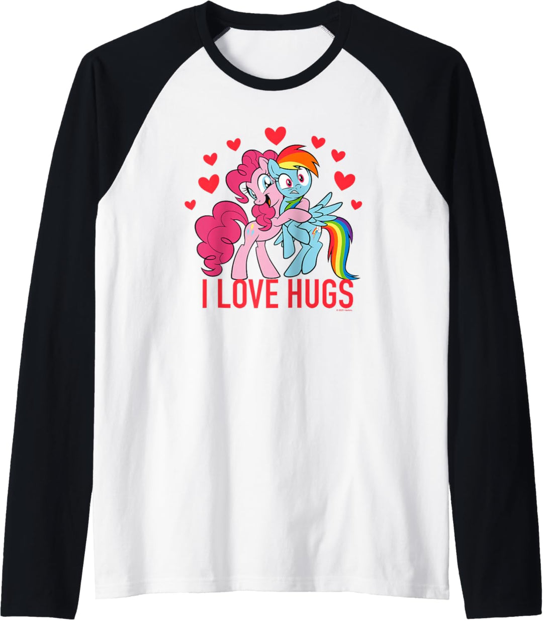 My Little Pony Valentinstag Pinkie Pie Rainbow Dash Hugs Raglan