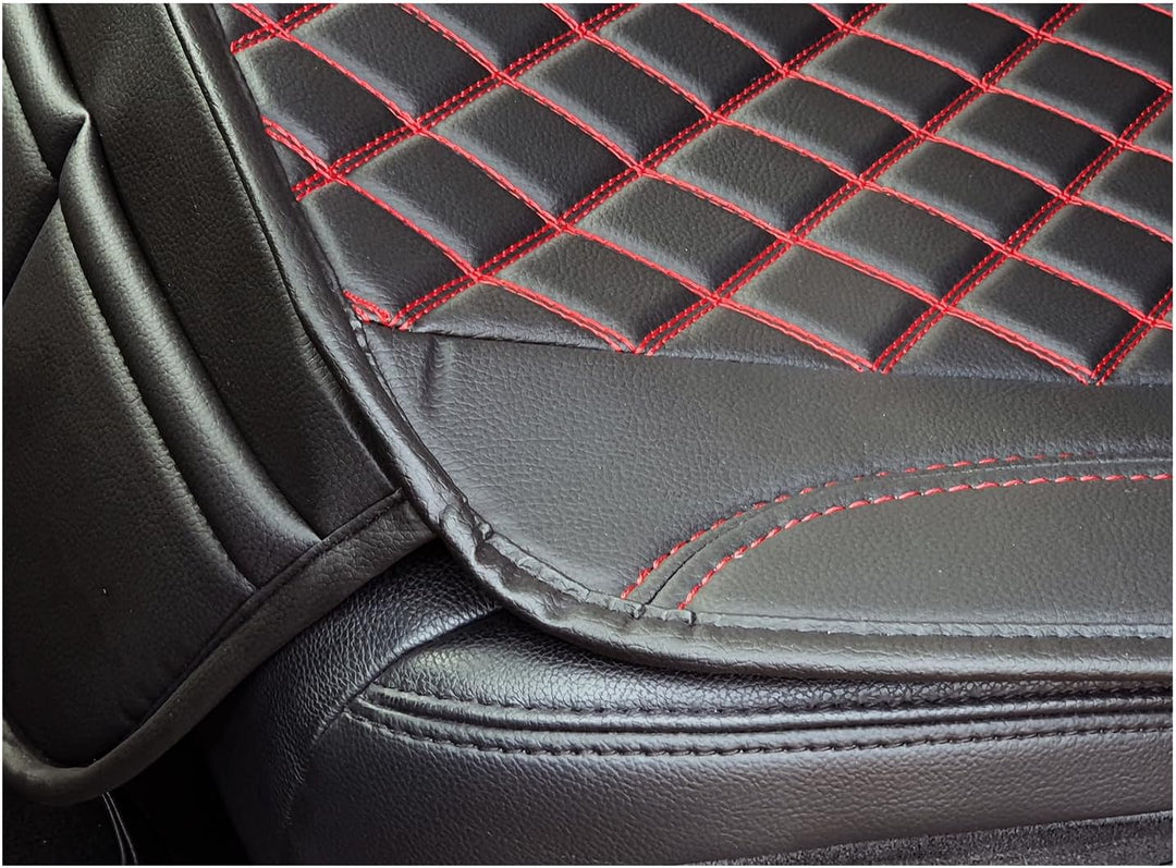 BREMER SITZBEZÜGE 1 Sitzauflage für Land Rover Discovery Sport 1 in Schwarz/Rote Naht (OT402), Schwa
