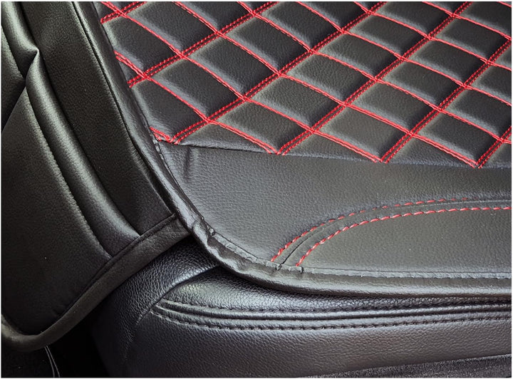 BREMER SITZBEZÜGE 1 Sitzauflage für Land Rover Discovery Sport 1 in Schwarz/Rote Naht (OT402), Schwa