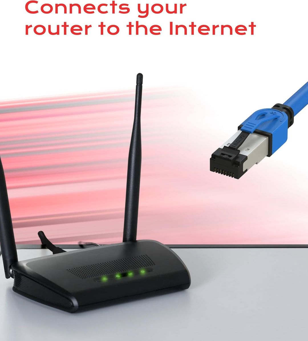 LINKUP - [40Gbps Zertifiziert] Cat8-Ethernet-Patchkabel Doppelt Geschirmt┃2000MHz (2Ghz) Cat8.1┃Zuku