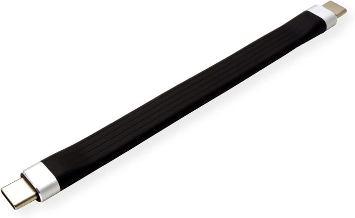 ROLINE USB 3.2 Gen 2 Silikonkabel, mit PD (Power Delivery) 20V3A, Emark, C-C, ST/ST, schwarz, 11 cm