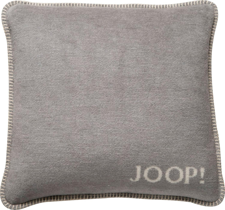 Joop, Kissenhülle Uni Doubleface Silber-Natur Baumwolle/Polyacryl, Masse: 50cm x 50cm, 754646 1 Stüc