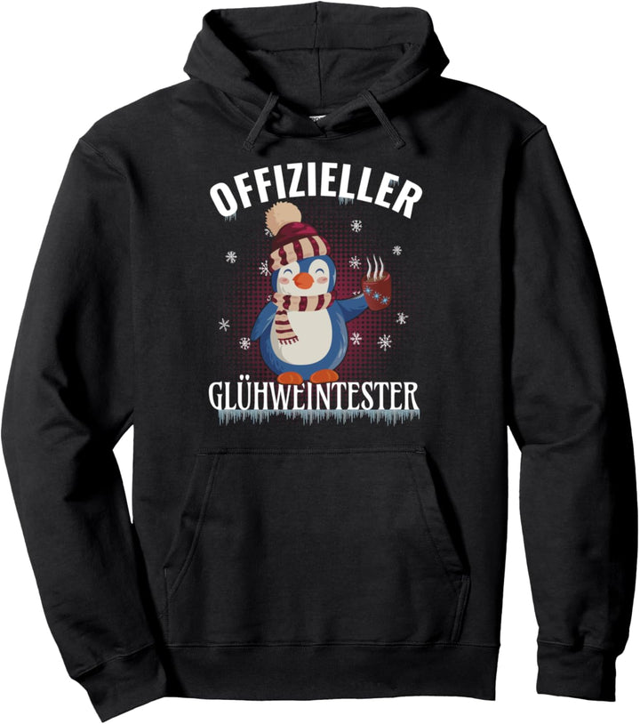 Pinguin Spruch Weihnachten Glühweintester ugly christmas Pullover Hoodie