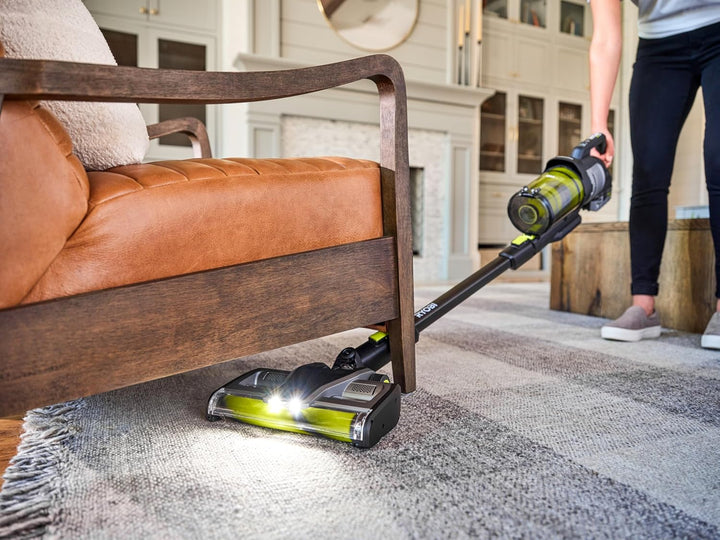 RYOBI 18 V ONE+ Brushless Bodenhandsauger RASV18BL-1C40GL, 135 AW Saugleistung, Dual-Zyklonen HEPA 1