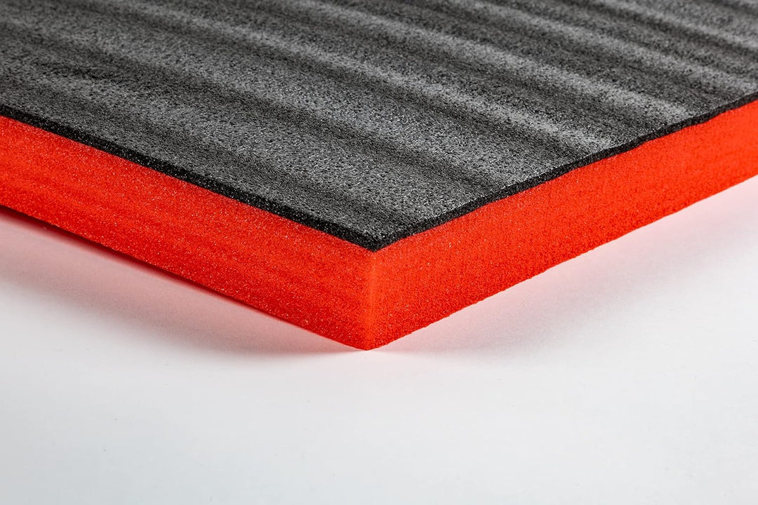 TYGR Multilayer Schaumstoff 1000x600x50 rot für Werkzeug, Kamera & Co. | Einfaches Bearbeiten | Werk