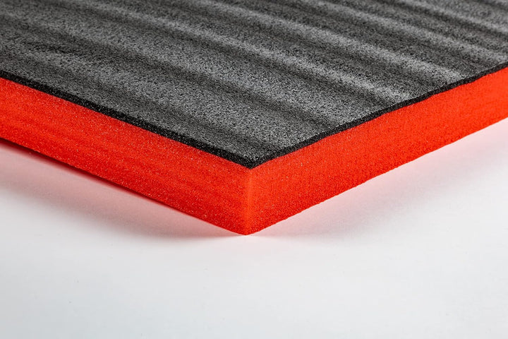 TYGR Multilayer Schaumstoff 1000x600x50 rot für Werkzeug, Kamera & Co. | Einfaches Bearbeiten | Werk