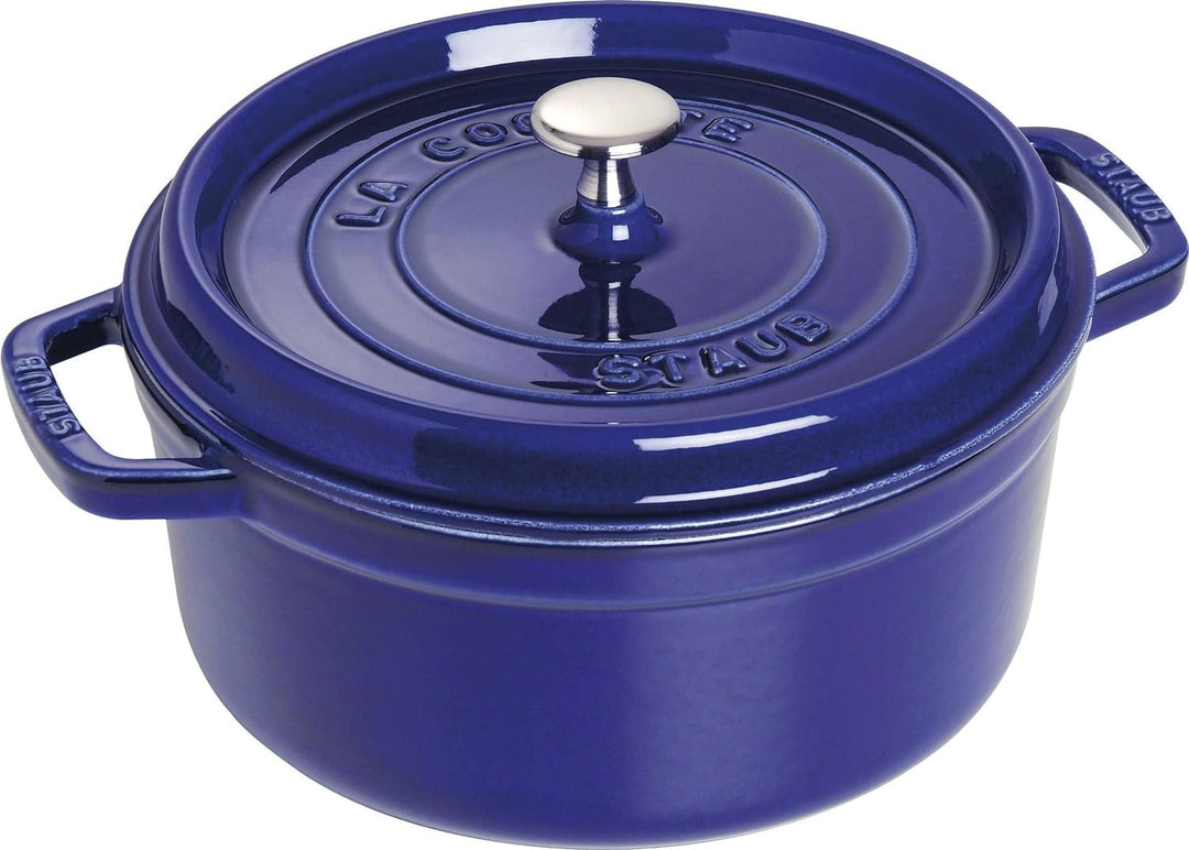 STAUB Gusseisen Bräter/Cocotte, mit Dämpfeinsatz, Rund 26 cm, 5,2 L, Aromaregen Funktion, Für alle H