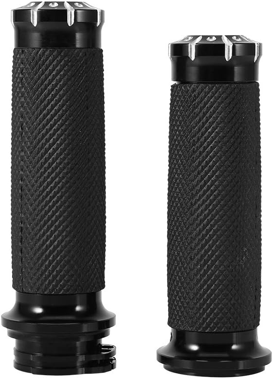 for Davidson Fxdb Street Bob-Lenker Handgriffe, 1" Motorrad Lenker Handgriffe Für Softail Cruiser Ch