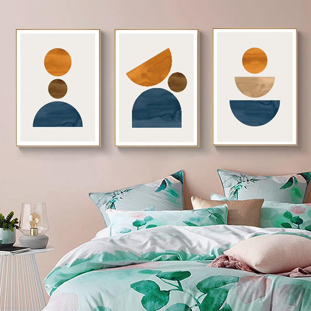 JNAOZI Leinwandbild Abstract Line Geometry Poster,Geometrisch Zeichnung Wandkunst,Modern Wanddeko Bi