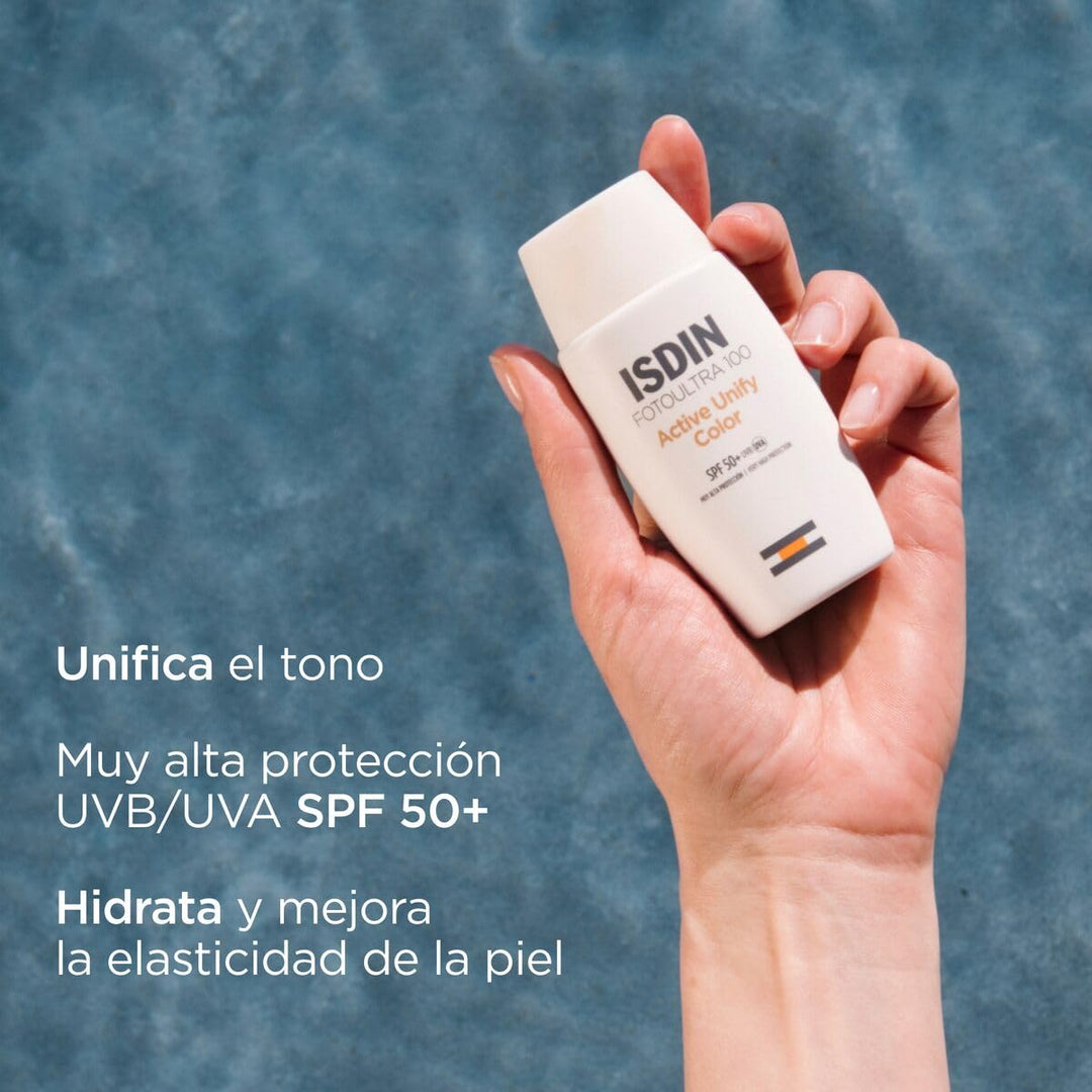 ISDIN FotoUltra 100 ISDIN Active Unify Color SPF 50+ - Sonnenschutz für das Gesicht, hellt den Hautt