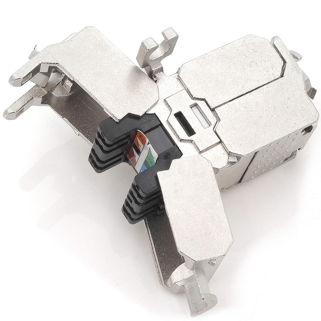 1aTTack.de Cat. 6A Keystone Verbinder werkzeuglos Schneidklemme auf Schneidklemme AWG 22 bis AWG 26
