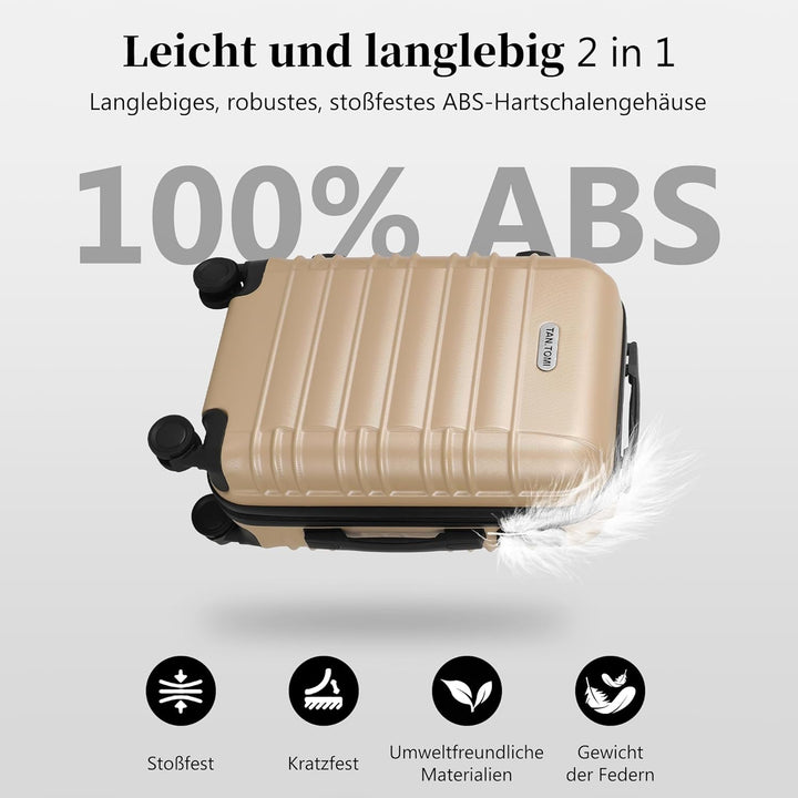 MoFut Koffer, Handgepäck Koffer, Hartschalenkoffer Trolley Rollkoffer Suitcase, Reisekoffer mit Roll