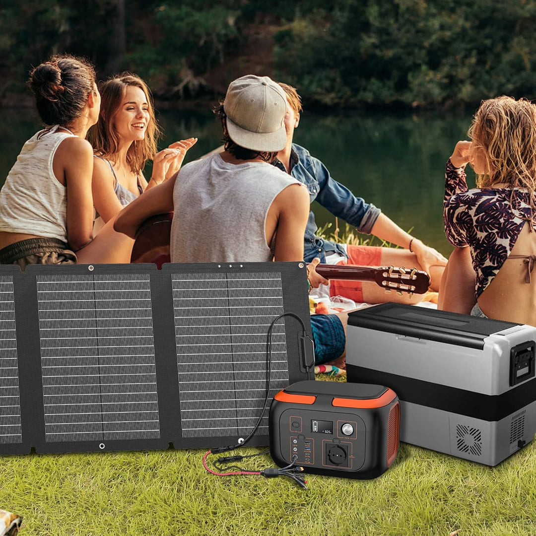 SinKeu 120W faltbares Solarpanel, Tragbare Solarladegerät mit Tragetasche, Wasserdicht mit 19,8V 6A