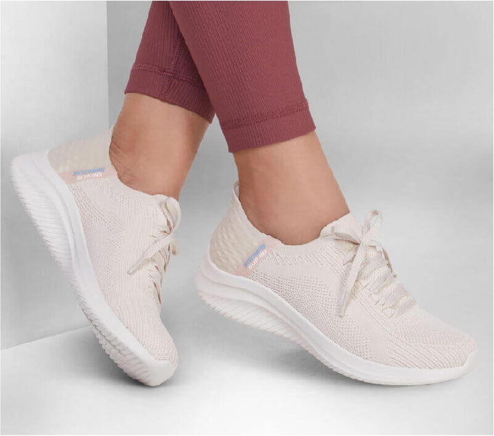 Skechers Damen 149710 MVE 35.5 EU Natural Knit Periwinkle Trim, 35.5 EU Natural Knit Periwinkle Trim