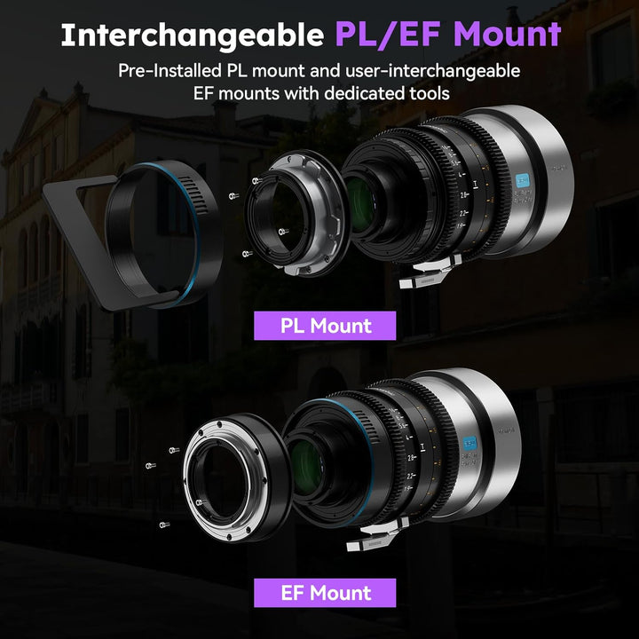 SIRUI IronStar T1.9 1.5X Anamorphotisches Cine-Objektiv: 35mm Kinoobjektiv mit manuellem Fokus und n