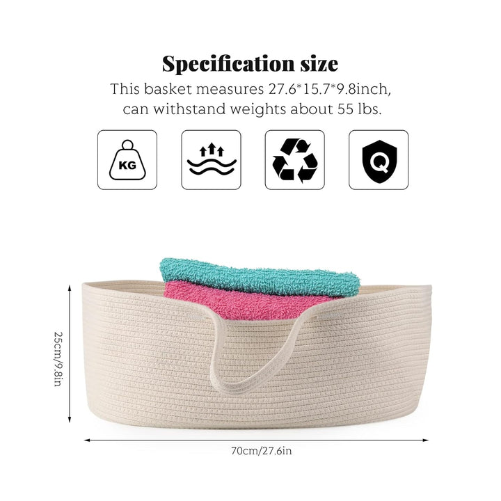 Yuehuamech Baby Moses Korb Tragbare Bett Handheld Baumwolle Seil Infant Carrycot Bettwäsche Schlafsa