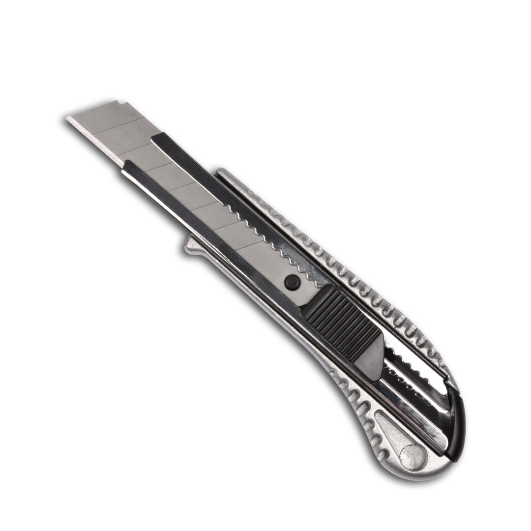 144 Stück Alu Druckguss Cuttermesser mit 18mm Abbrechklinge Teppichmesser Mehrzweck Messer Allzweckm
