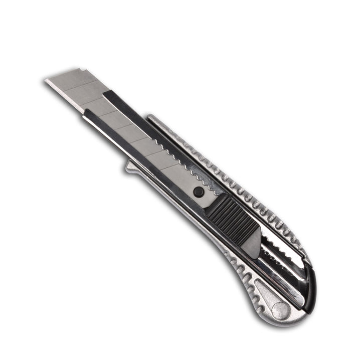 144 Stück Alu Druckguss Cuttermesser mit 18mm Abbrechklinge Teppichmesser Mehrzweck Messer Allzweckm