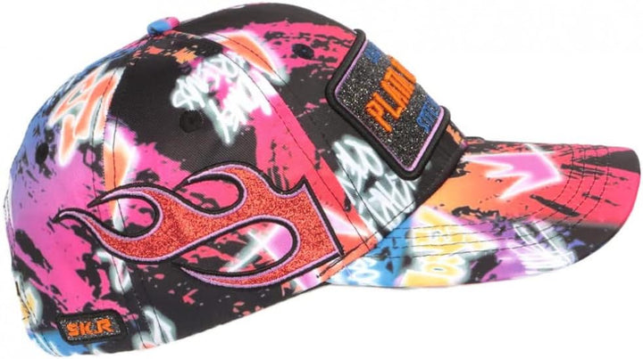Kappe Plata o Blei Rosa und Schwarz Strass Baseball Kapsel Kollektion – Grösse: Einheitsgrösse – Far