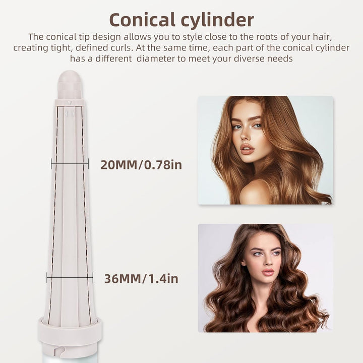 0.78in-1.4in Conical Long Barrels Attachment für Shark FlexStyle HD430/HD435/HD440BK, 20MM-36MM Auto